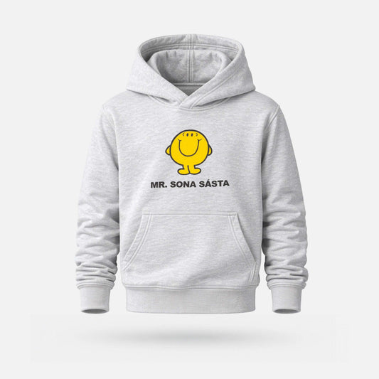 Mr. Sona Sásta - Kids' Hoodie - Spailpín - 1-2 Years / White Melange