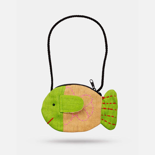 Patchwork Fish - Bag - Spailpín - Lime Green/Brown