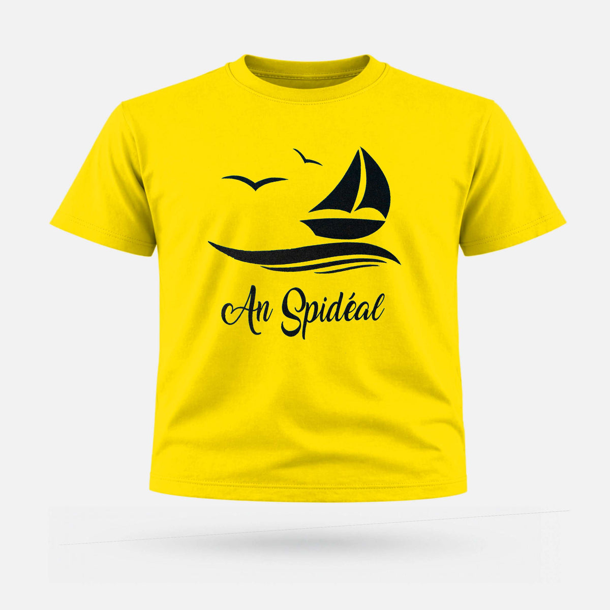 An Spidéal - Kids' T-Shirt - Spailpín - 1-2 Years / Yellow