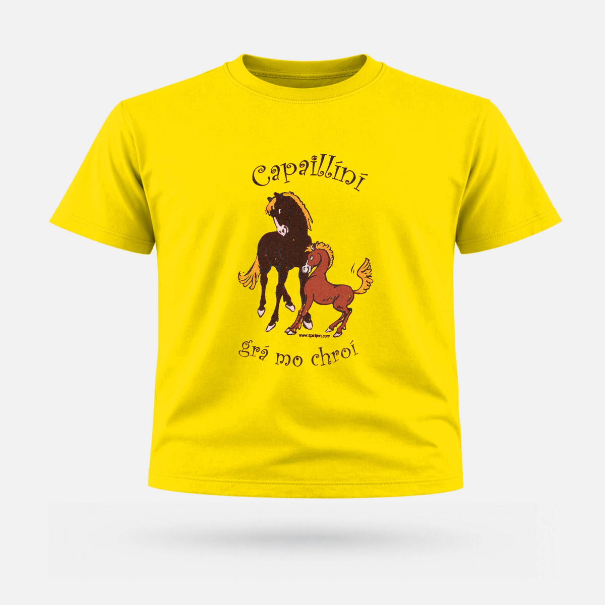 Capailíní Grá Mo Chroí - Kids' T-Shirt - Spailpín - 1-2 Years / Yellow