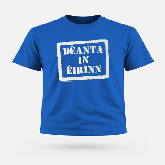 Déanta in Éirinn - Kids' T-Shirt - Spailpín - 0-3 Months / Royal Blue