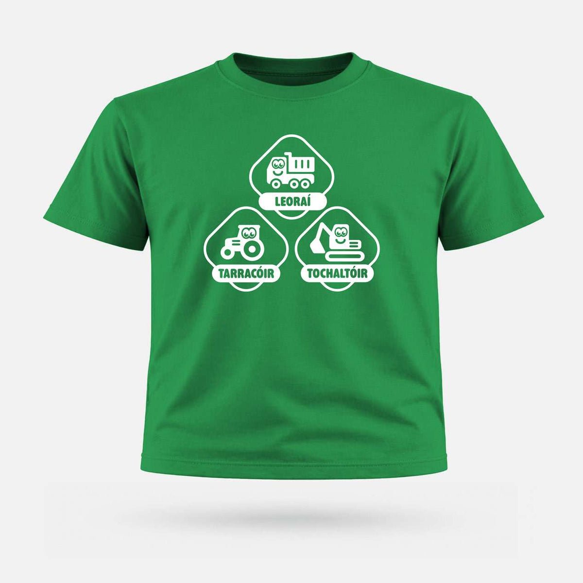 Leoraí, Tarracóir, Tochaltóir 2026 - Kids' T-Shirt - Spailpín - 1-2 Years / Kelly Green