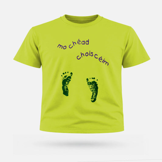 Mo Chéad Choiscéim - Kids' T-Shirt - Spailpín - 0-3 Months / Apple Green