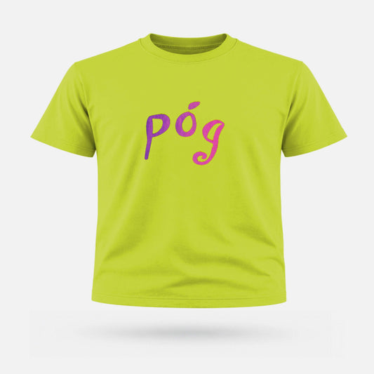 Póg - Kids' T-Shirt - Spailpín - 0-3 Months / Apple Green