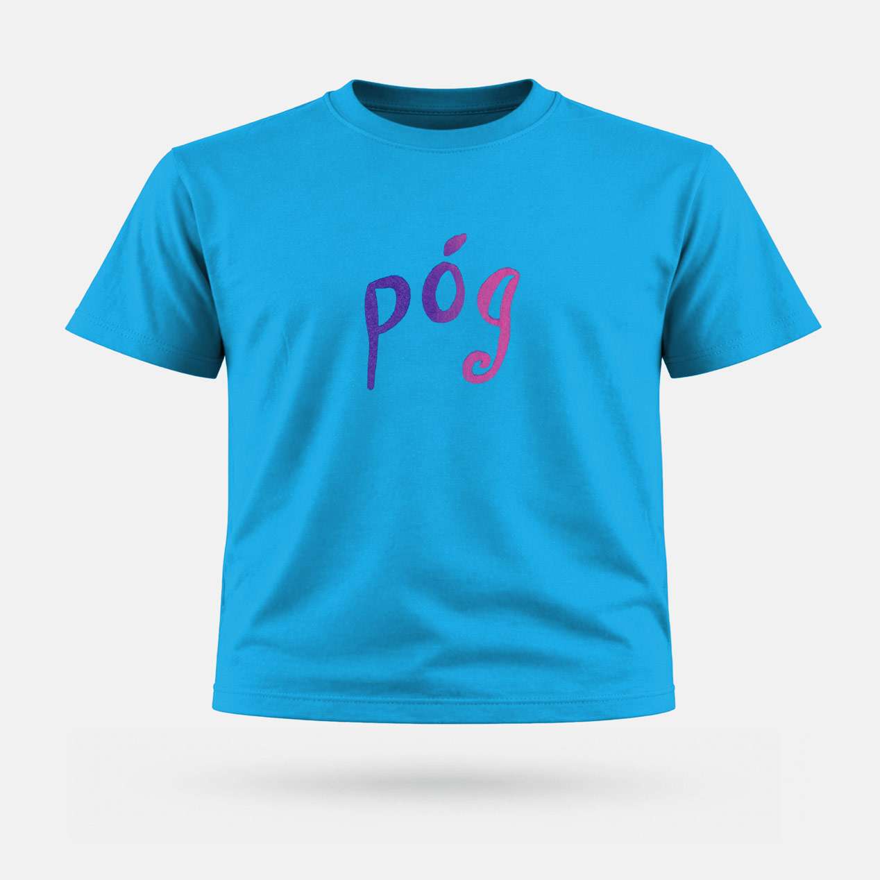 Póg - Kids' T-Shirt - Spailpín - 0-3 Months / Aqua Blue