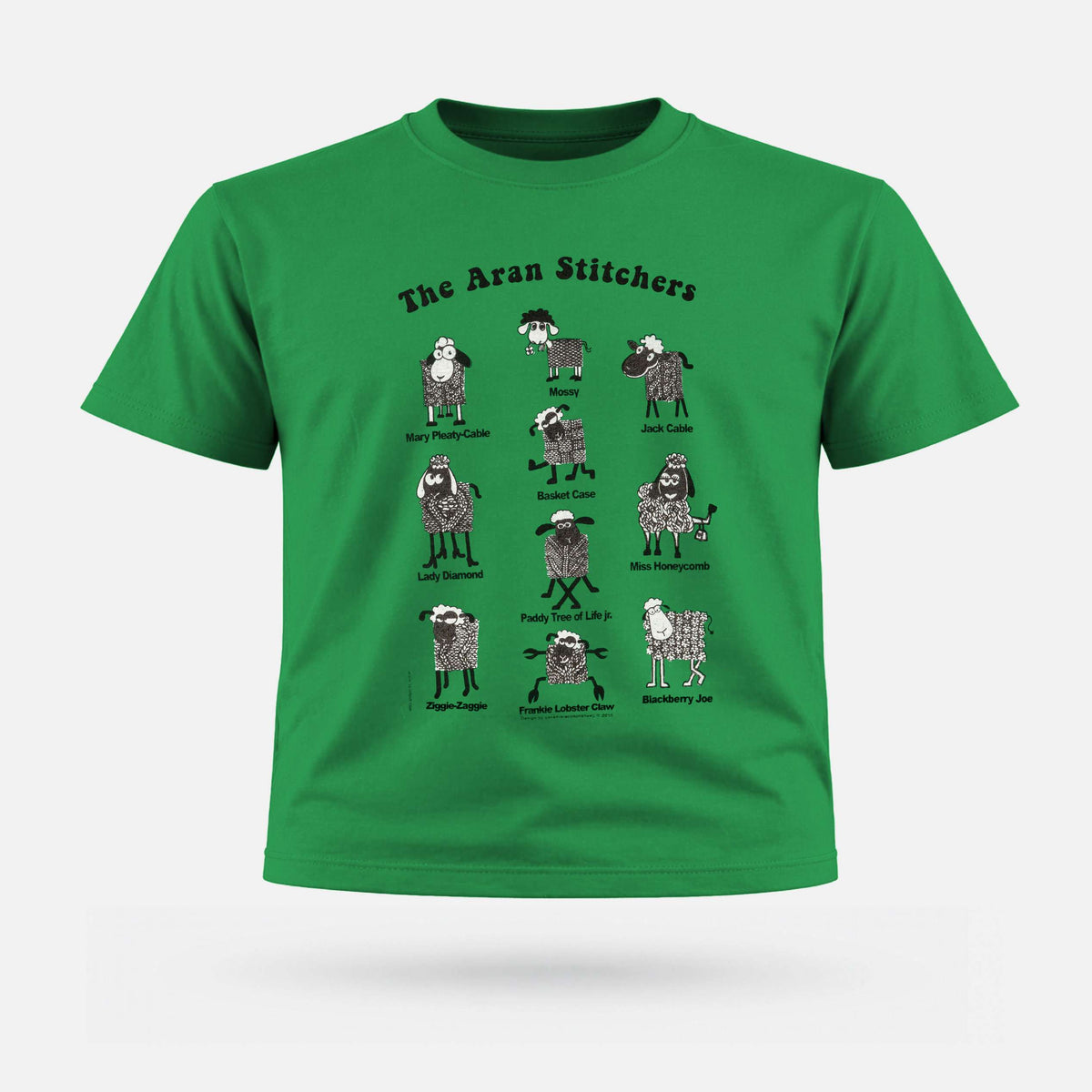 The Aran Stitchers - Kids' T-Shirt - Spailpín - 0-3 Months / Kelly Green