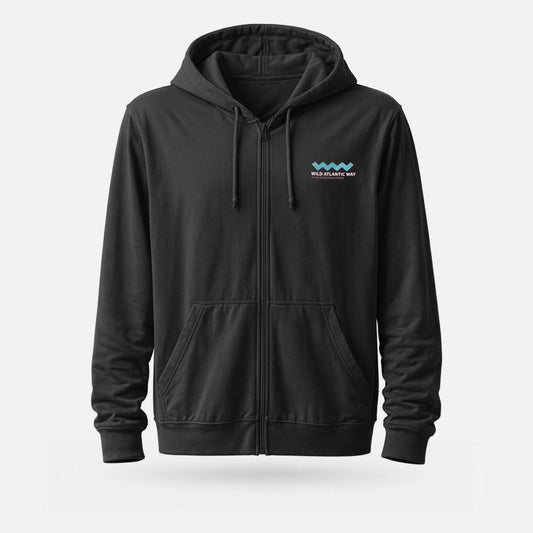 Wild Atlantic Way - Kids' Zip-Up Hoodie - Spailpín - 1-2 Years / Black