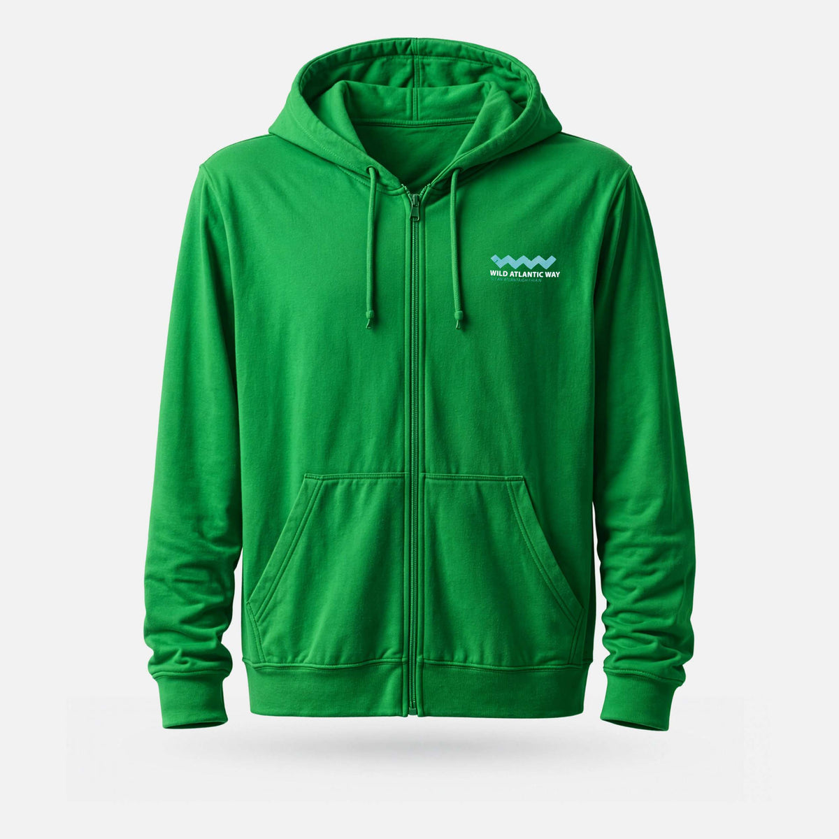 Wild Atlantic Way - Kids' Zip-Up Hoodie - Spailpín - 1-2 Years / Kelly Green