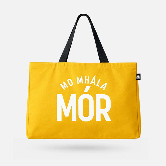 Mo Mhála Mór! Oversized Tote Bag - Spailpín - Yellow