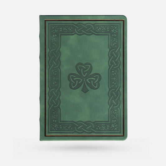 Celtic Faux Leather - Notebook - Spailpín - Shamrock (Green)