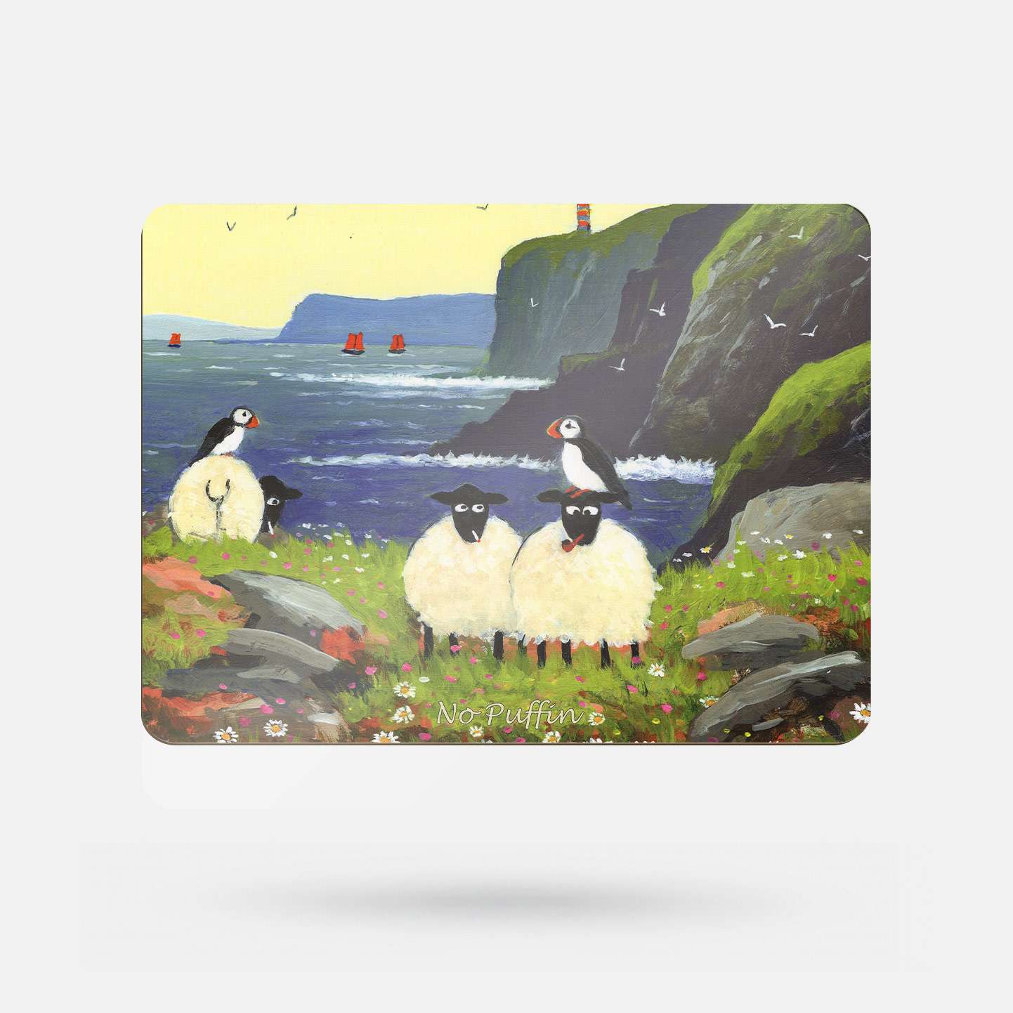 No Puffin by Thomas Joseph - Placemat - Spailpín