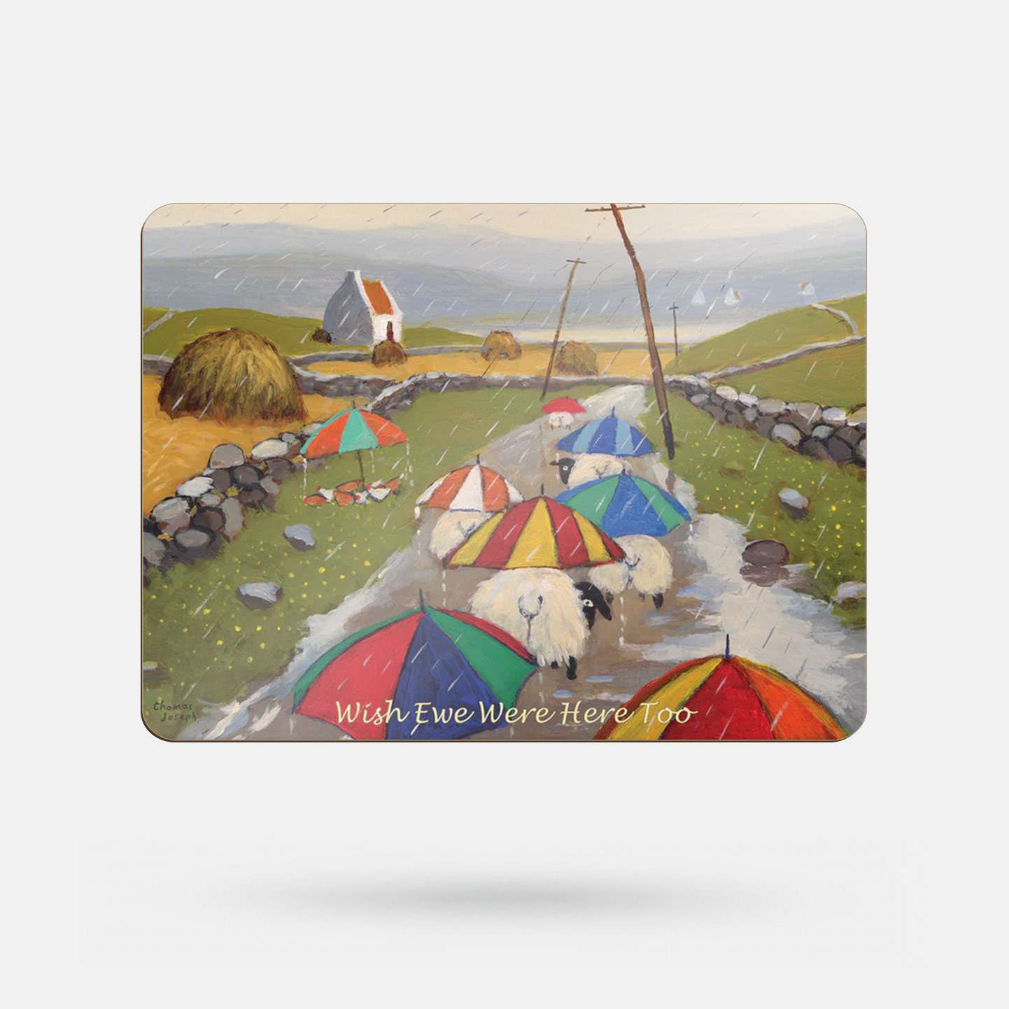 Wish Ewe Were Here Too by Thomas Joseph - Placemat - Spailpín