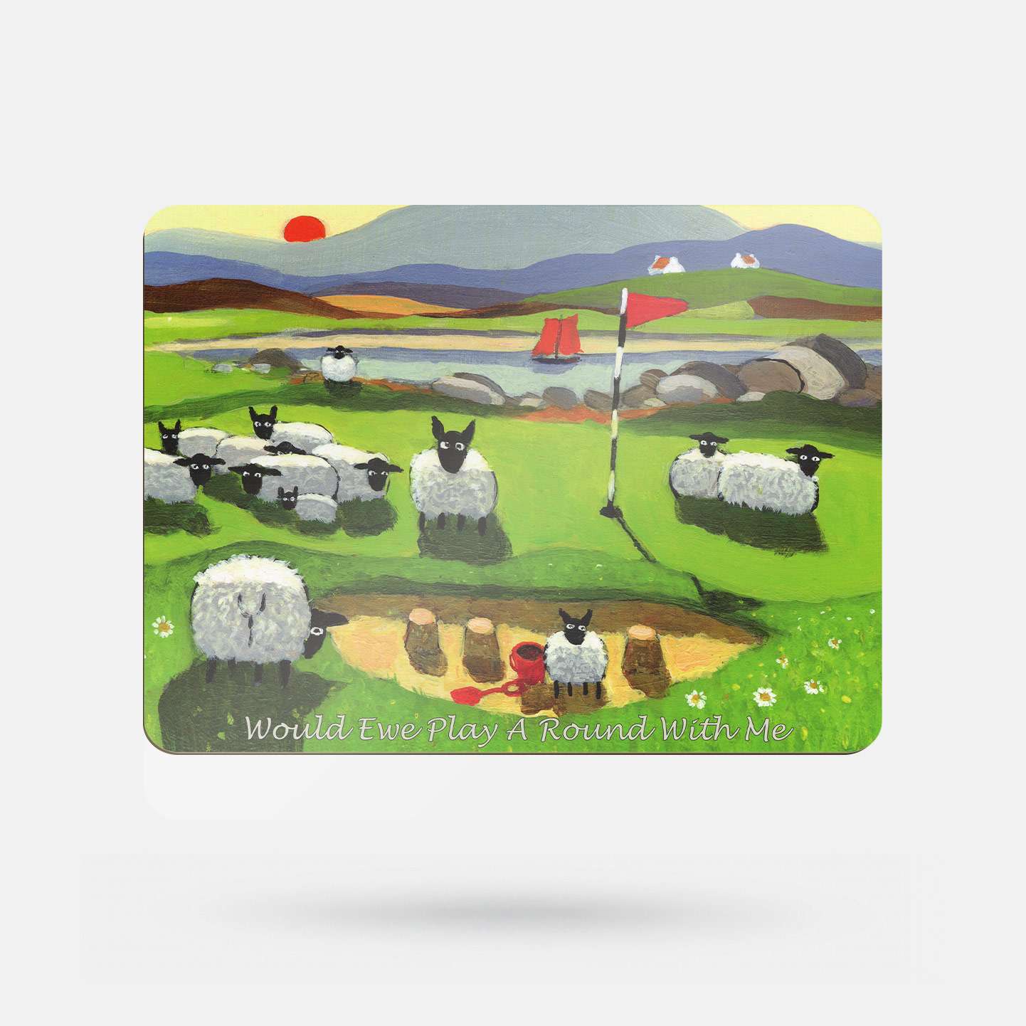 Would Ewe Play a Round with Me by Thomas Joseph - Placemat - Spailpín