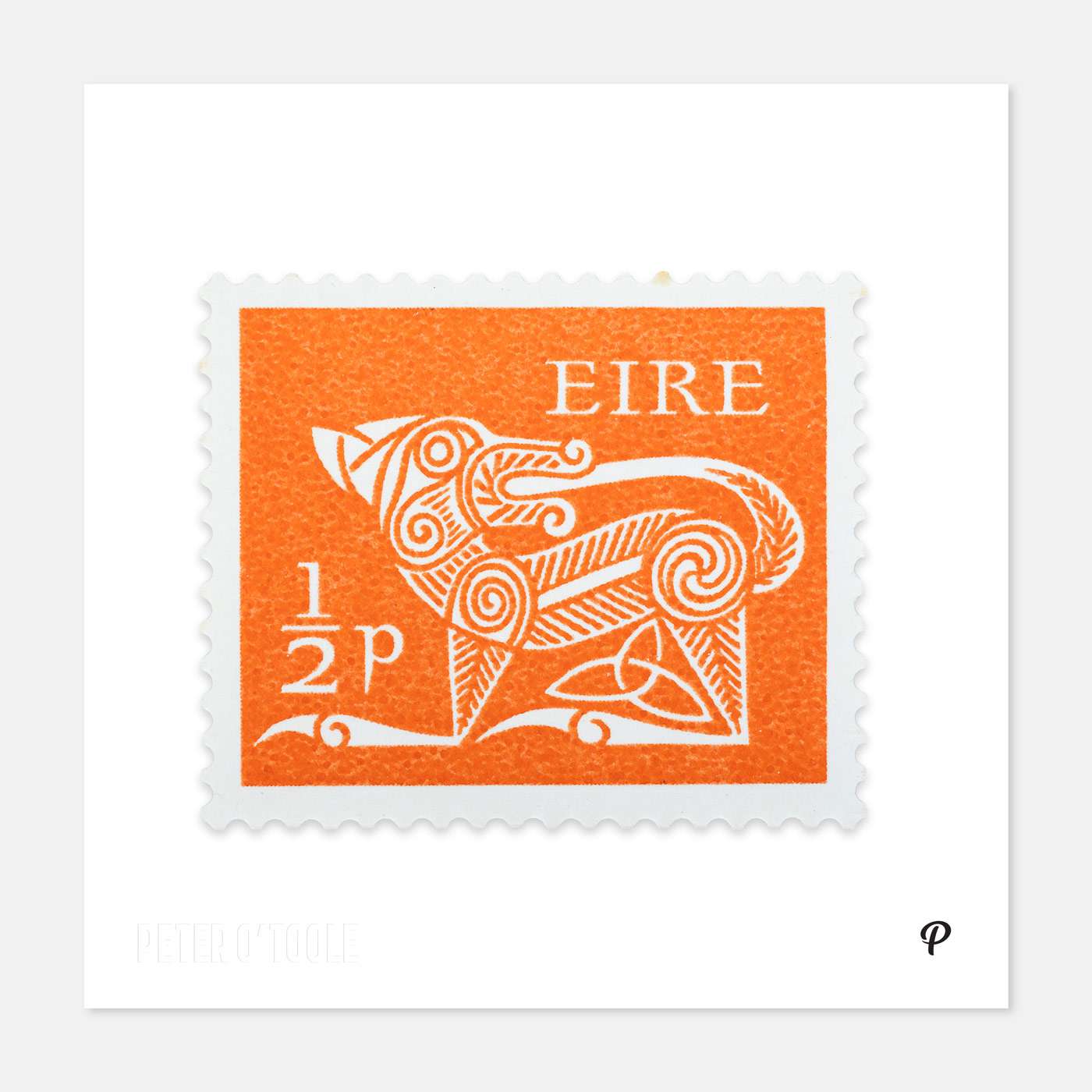 ½p Éire Dog Definitive Stamp - Print - Spailpín - 200mm Print