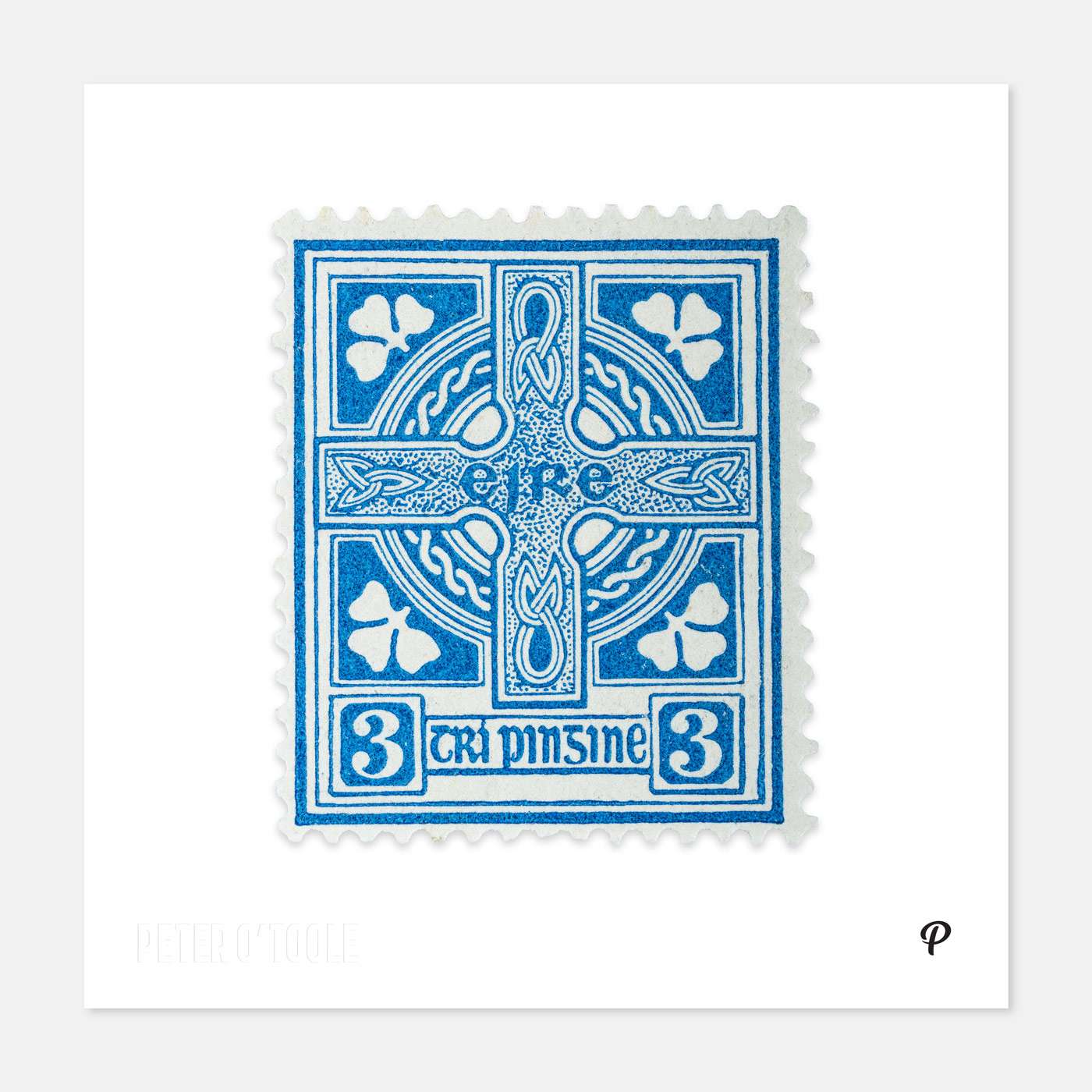 3d Éire Celtic Cross Definitive Stamp - Print - Spailpín - 200mm Print