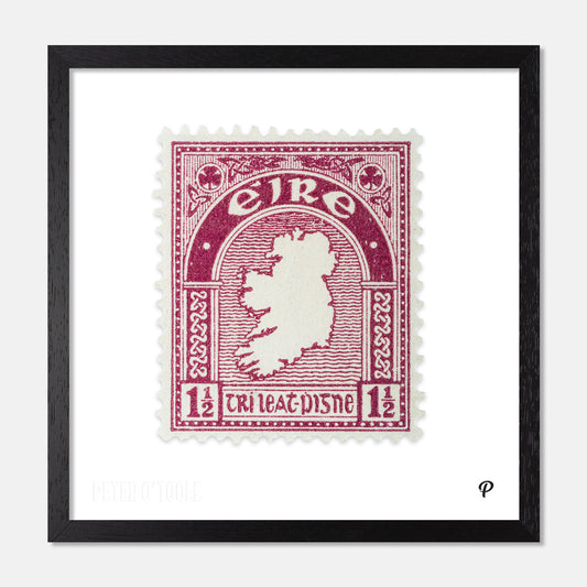 1½d Éire Map of Ireland Definitive Stamp - Print
