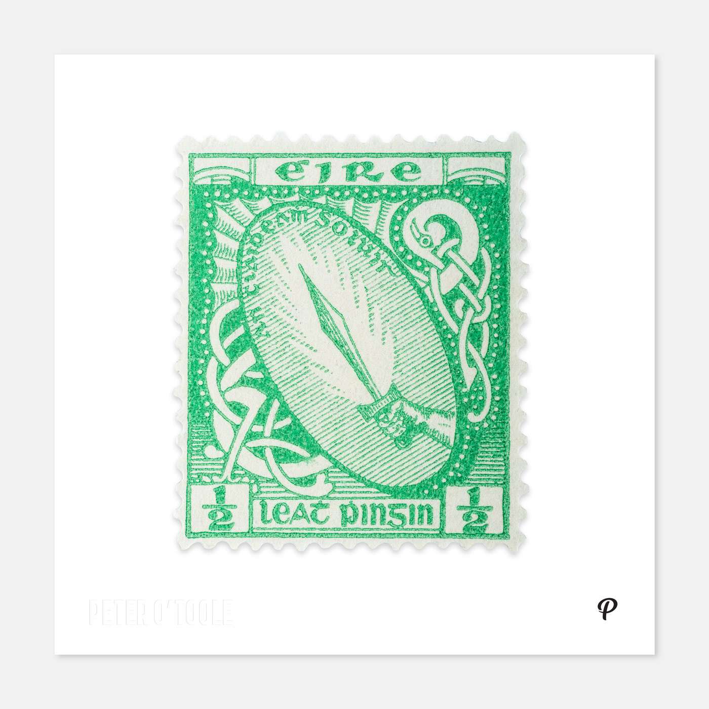 ½d Éire Sword of Light Definitive Stamp - Print - Spailpín - 200mm Print