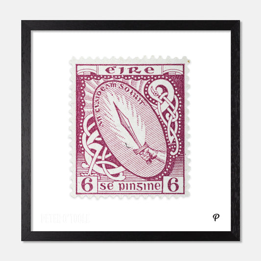 6d Éire Sword of Light Definitive Stamp - Print