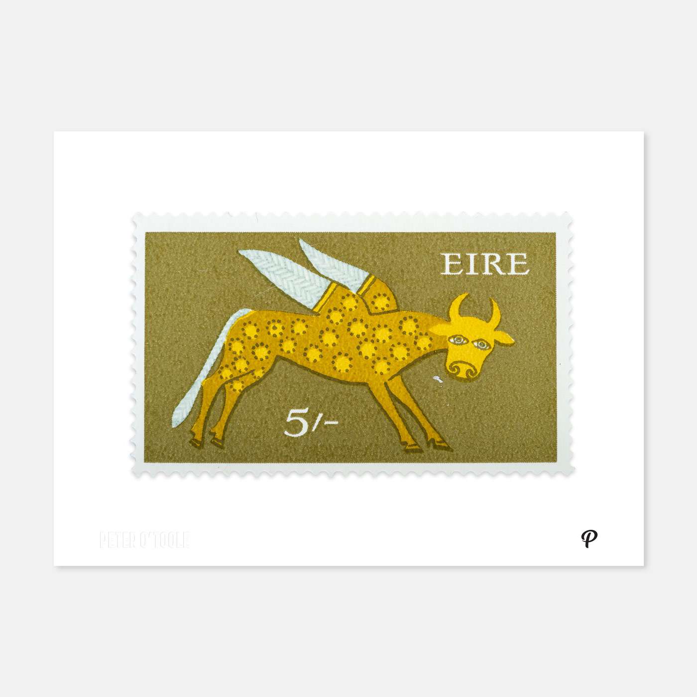 5 / Éire Bull Definitive Stamp - Print - Spailpín - A4 Print
