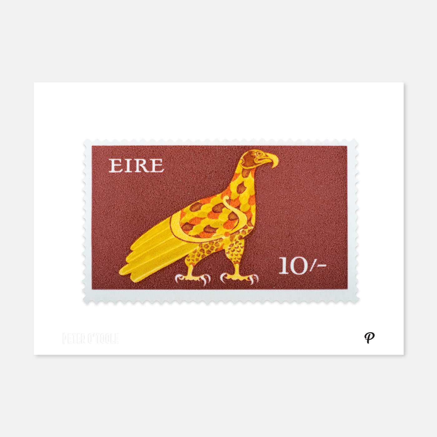 10 / Éire Eagle Definitive Stamp - Print - Spailpín - A4 Print