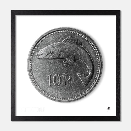 10p Salmon Coin Print