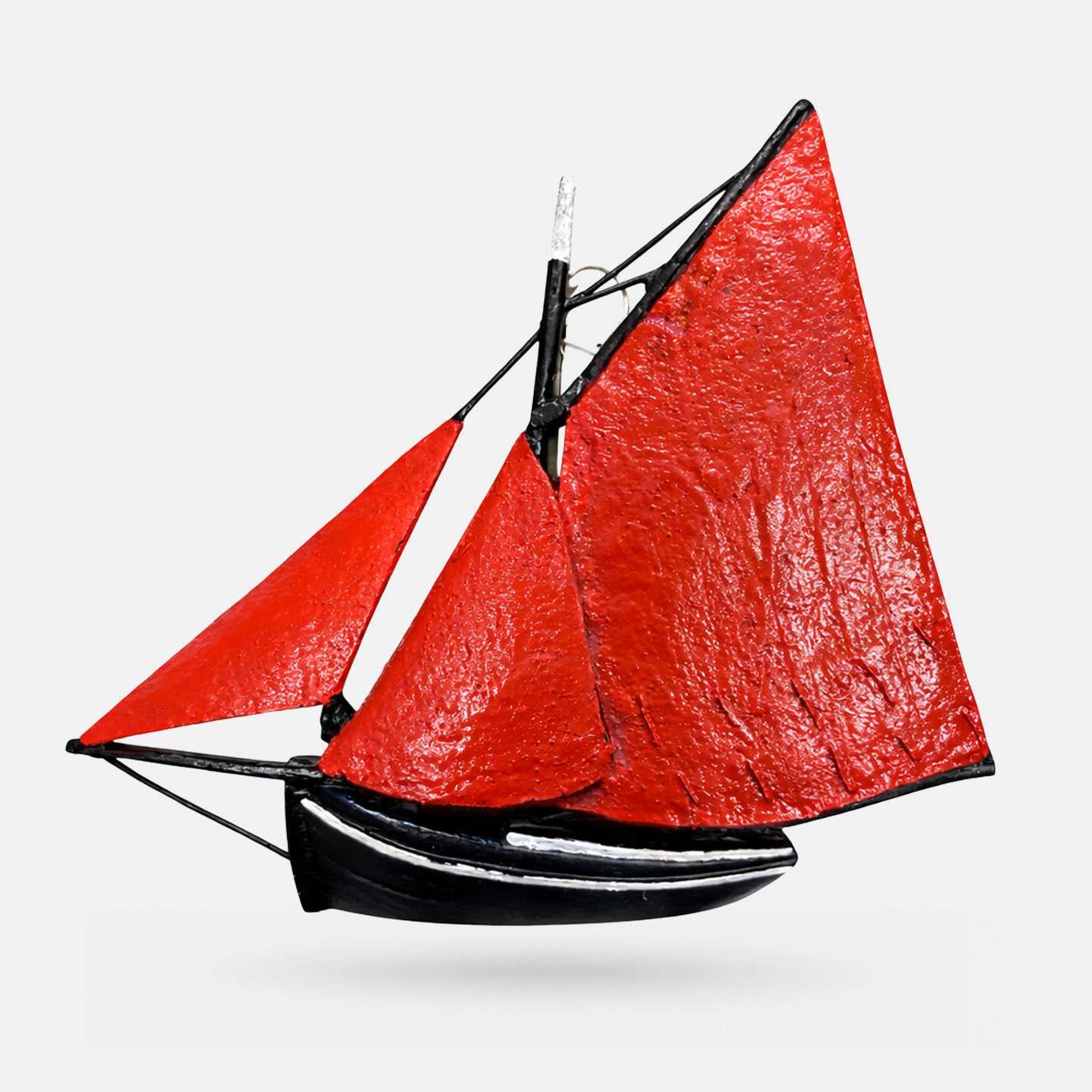 Galway Hooker Sailboat by Brendan Scully - Wall Ornament - Spailpín - Small (150x150mm)