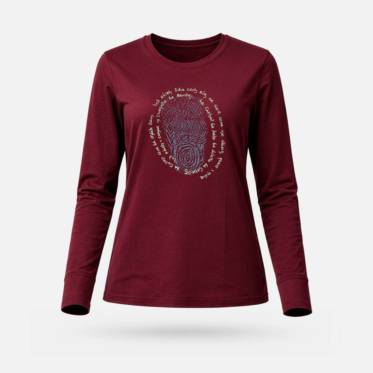 Ind Ráth - Womens' Long Sleeve T-Shirt - Spailpín - Maroon / S