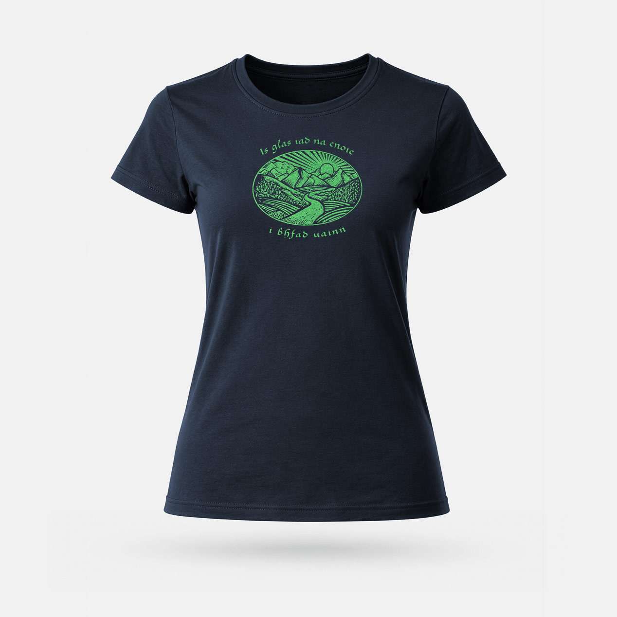 Is Glas Iad na Cnoic i bhFad Uainn - Womens' T-Shirt - Spailpín - Denim / S