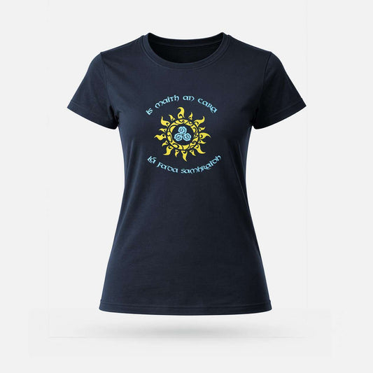 Is Maith an Cara Lá Fada Samhraidh - Womens' T-Shirt - Spailpín - Navy / S