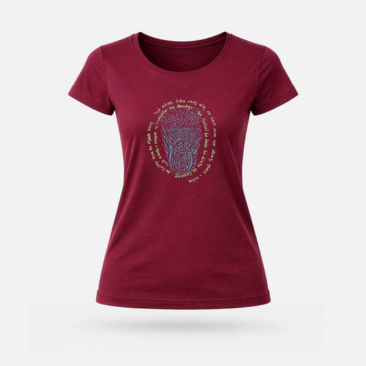 Ind Ráth - Womens' Wide Neck T-Shirt - Spailpín - Maroon / S