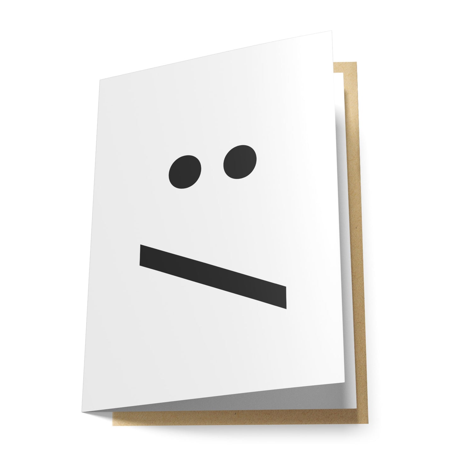 Diagonal Mouth Emoticon Greeting Card