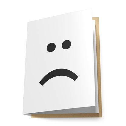 Frown Face Emoticon Greeting Card