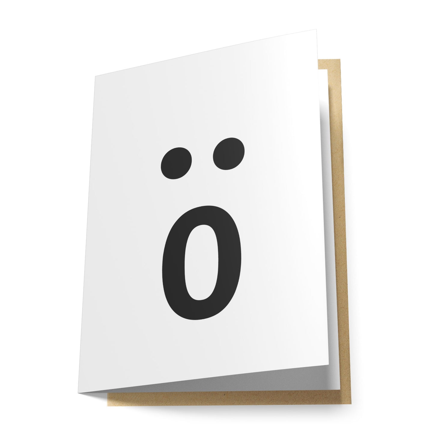 Gasp Emoticon Greeting Card