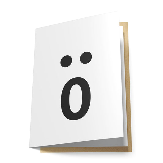 Gasp Emoticon Greeting Card