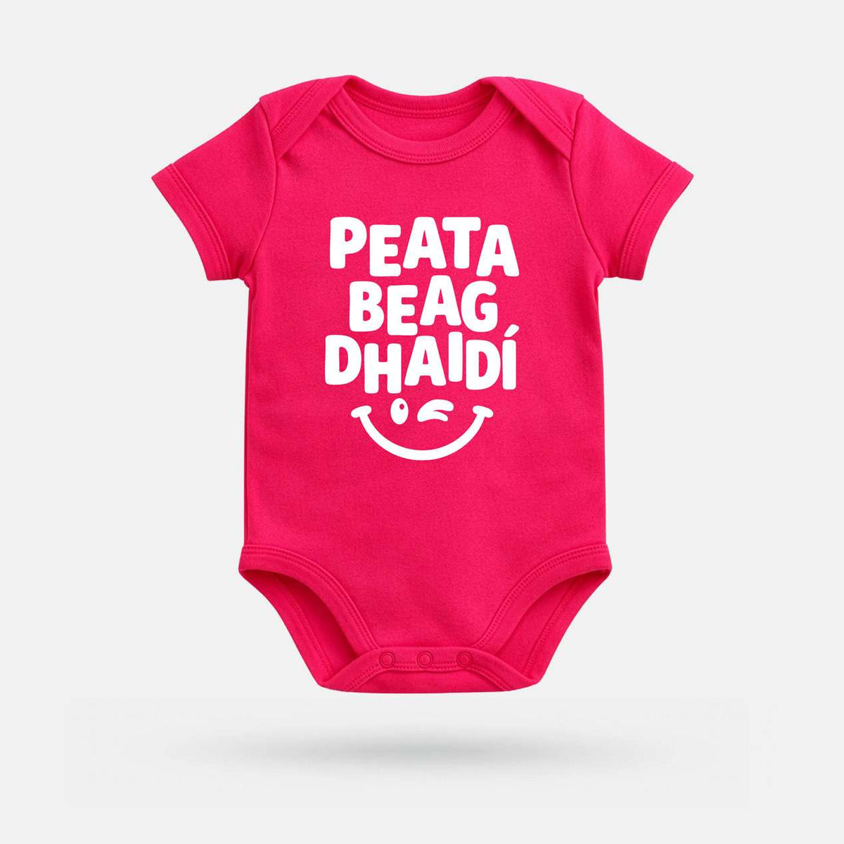 Peata Beag Dhaidí - Baby Grow - Spailpín - 0-3 Months / Fuchsia 3