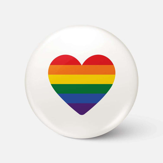 Rainbow Pride Heart - Badge - Spailpín