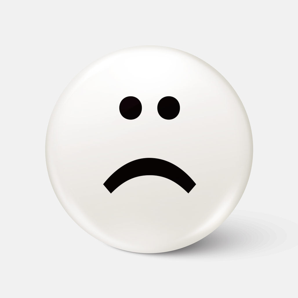 Frown Face Emoticon - Badge
