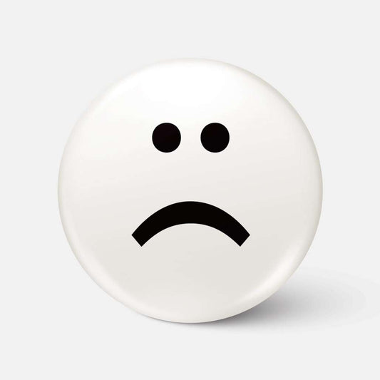 Frown Face Emoticon - Badge - Spailpín