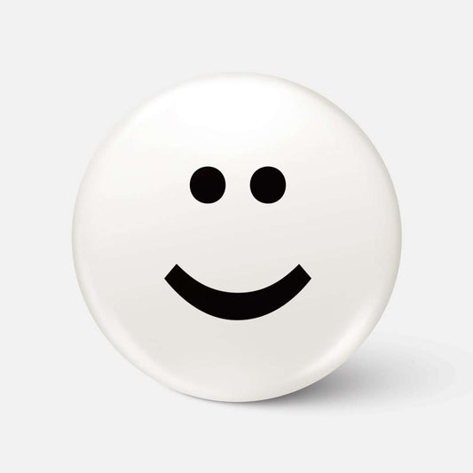 Happy Face Emoticon - Badge - Spailpín