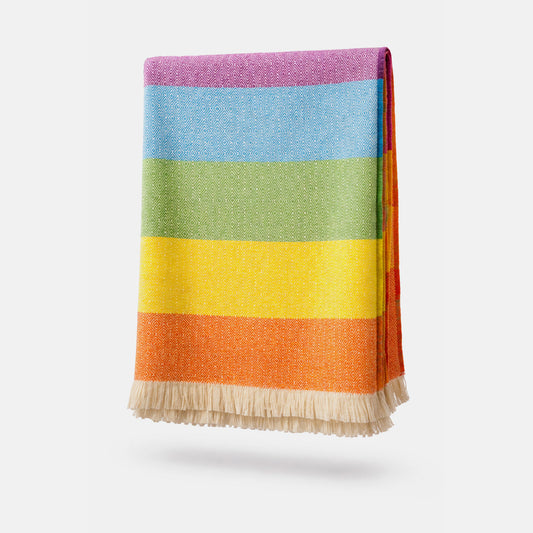 Rainbow Tweed Blanket by Elsie Tweed