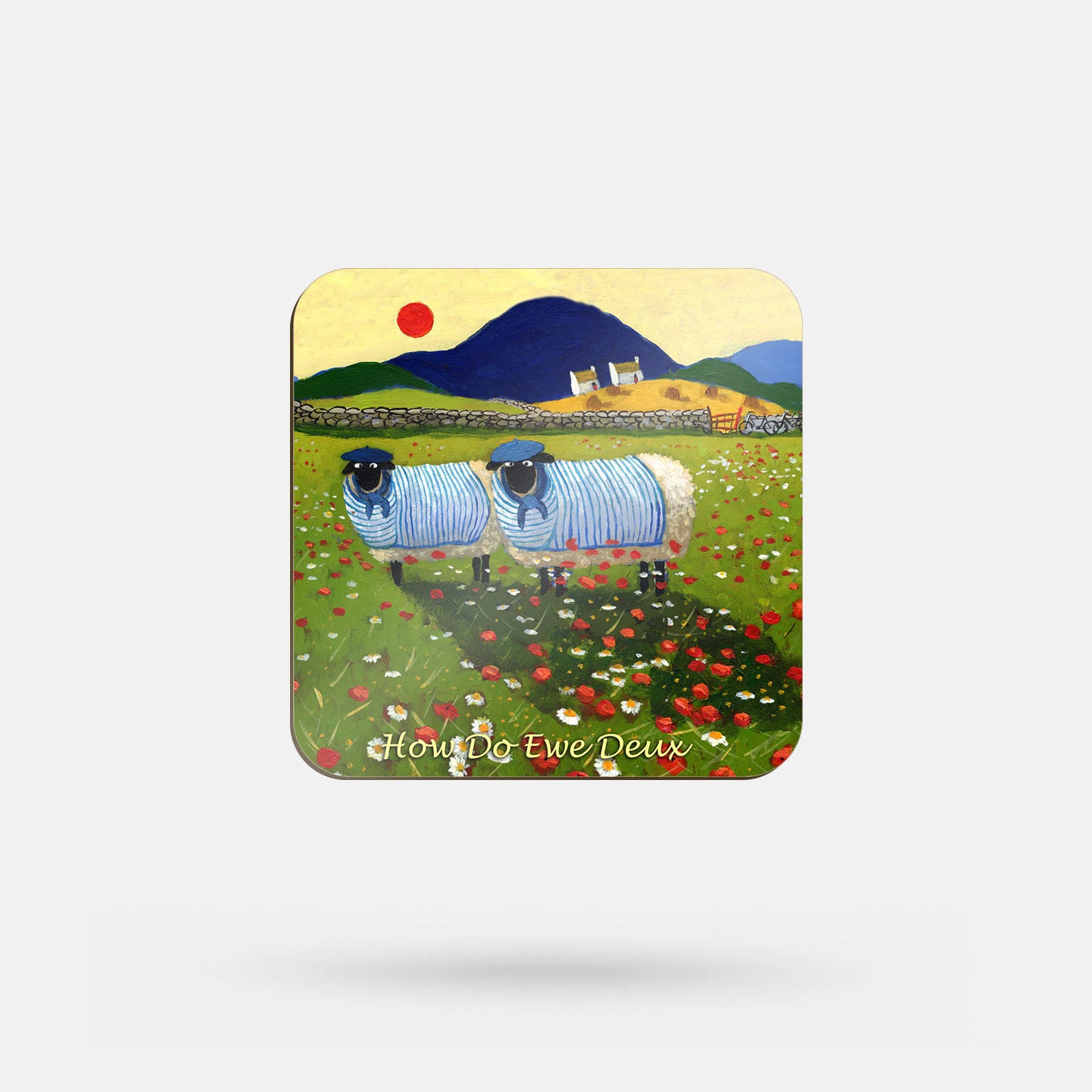 How Do Ewe Deux by Thomas Joseph - Coaster