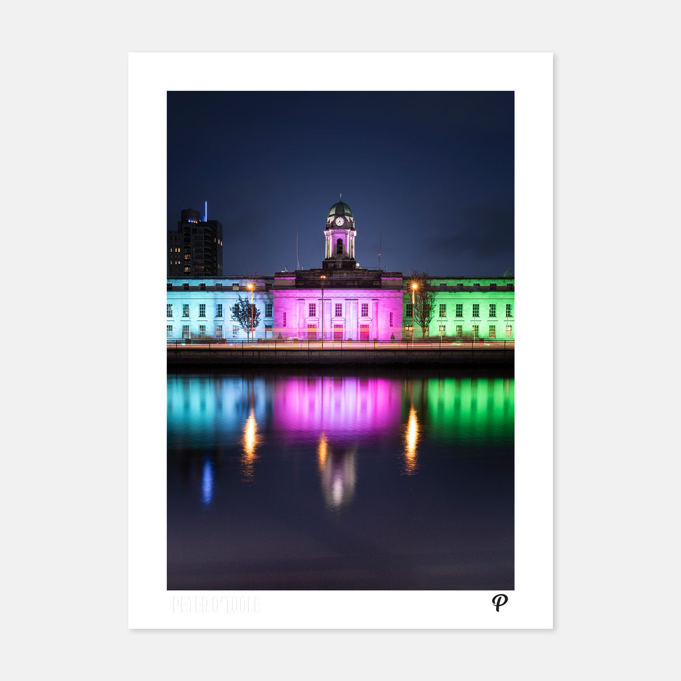 Cork City Hall for Metastatic Breast Cancer Awareness Day Print