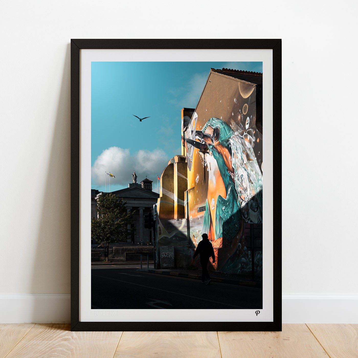 Curtis Hylton's Kingfisher Mural on Lapp's Quay Print