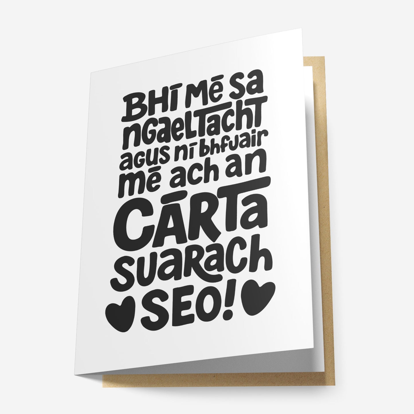 Bhí Mé sa nGaeltacht agus Ní Bhfuair Mé Ach an Cárta Suarach Seo Greeting Card