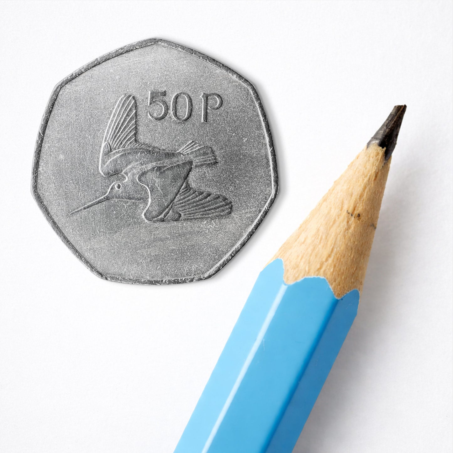 Irish 50p Coin – Woodcock by Percy Metcalfe - Coin Print