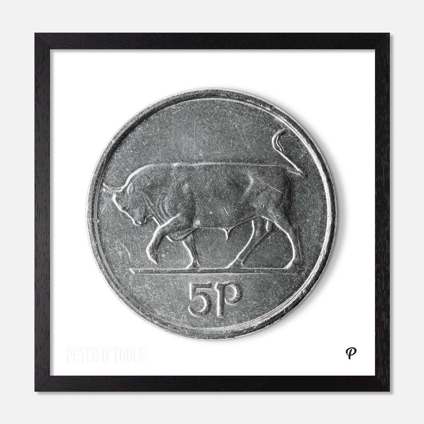 5p Bull Coin Print