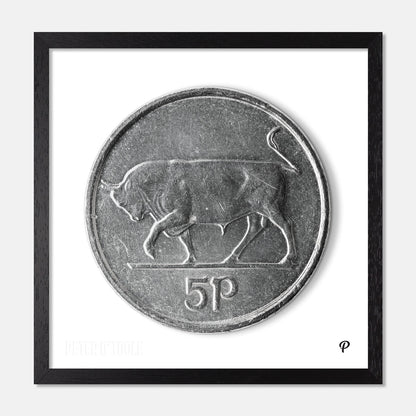 5p Bull Coin Print