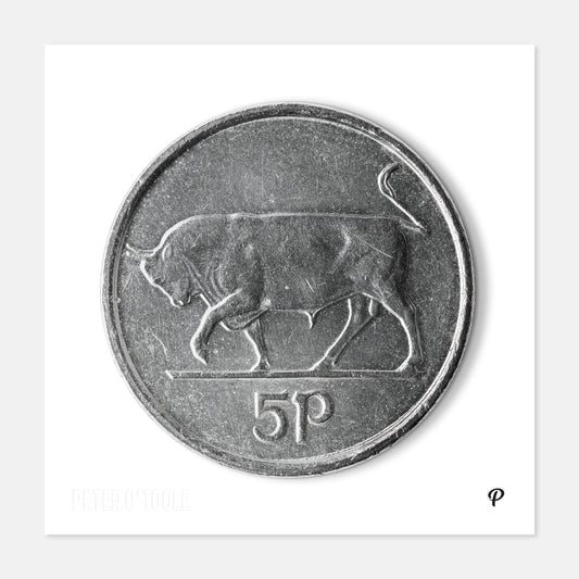 5p Bull Coin Print