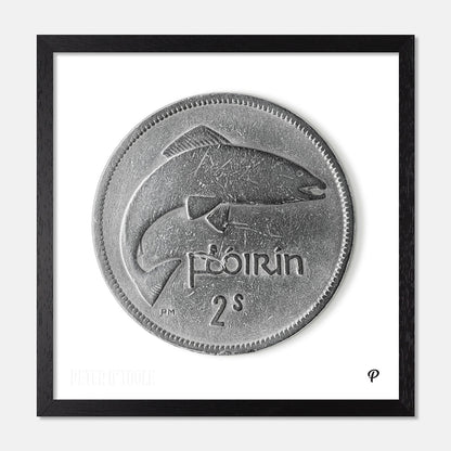 2 Scilling Flórín Salmon Coin Print