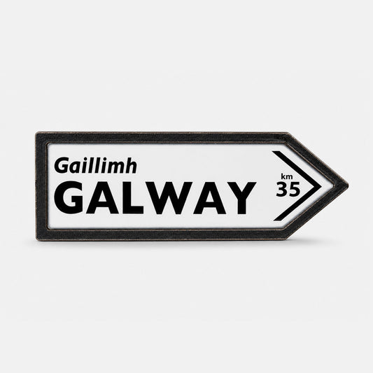 Gaillimh, Galway Road Sign - Magnet